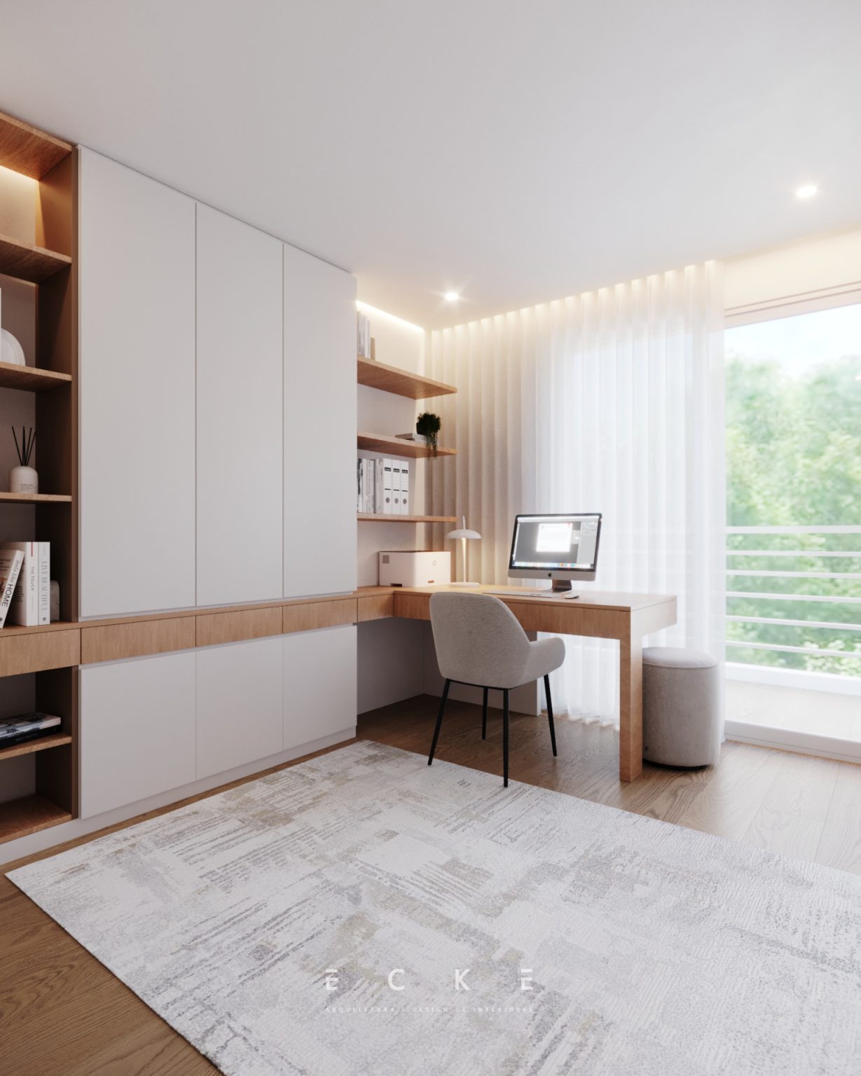 Escritório e quarto de visitas arquitetura e design de interiores projetos ecke